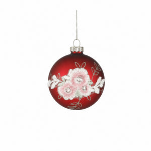 Christmas balls with floral motifs