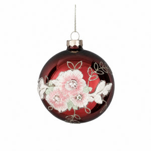 Christmas balls with floral motifs