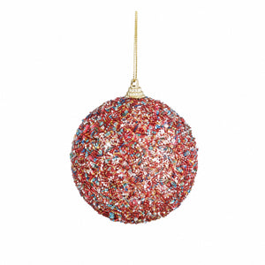 Polystyrene Christmas ball with glitter
