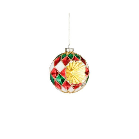 Julekugle med refleksblomst