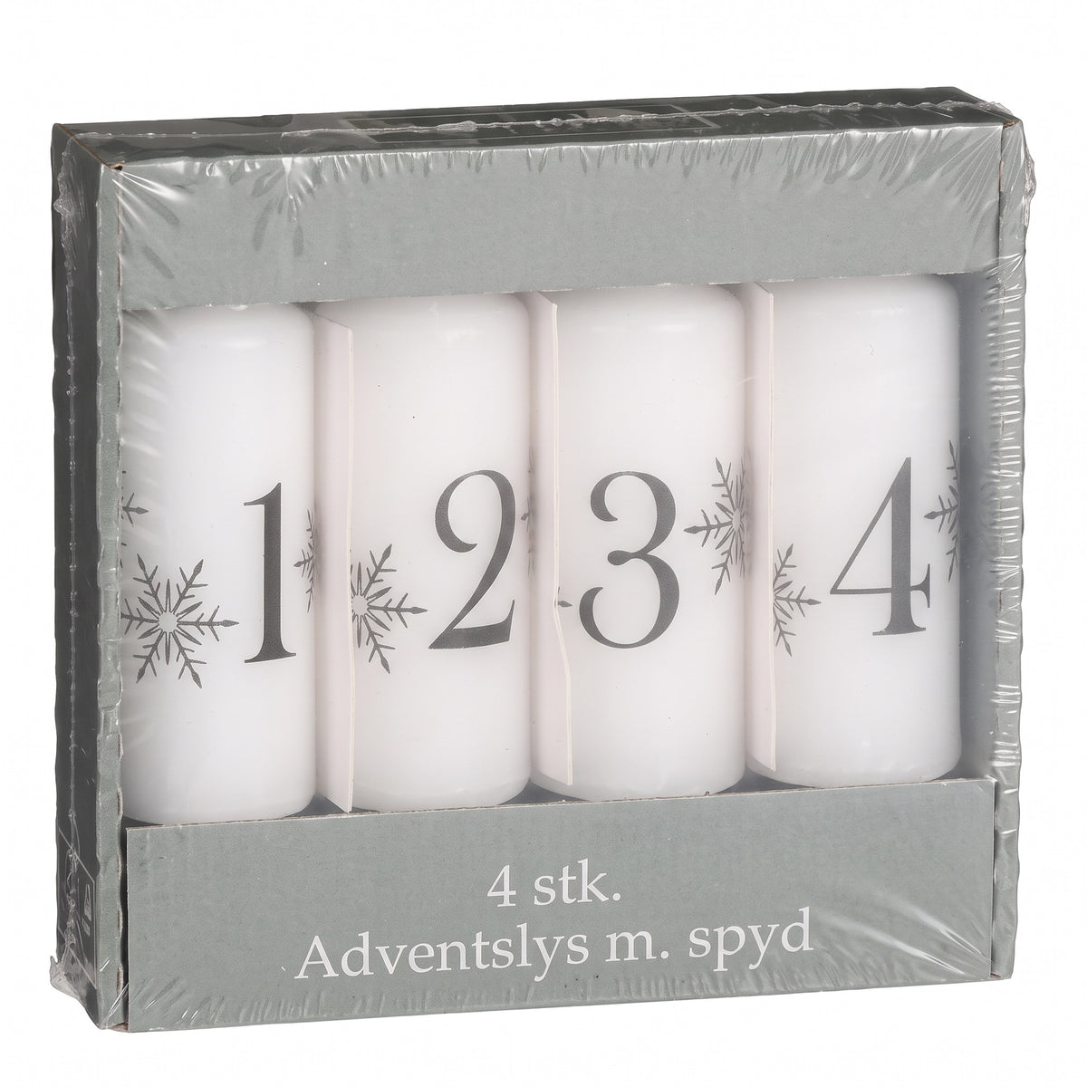 White / green Advent candles