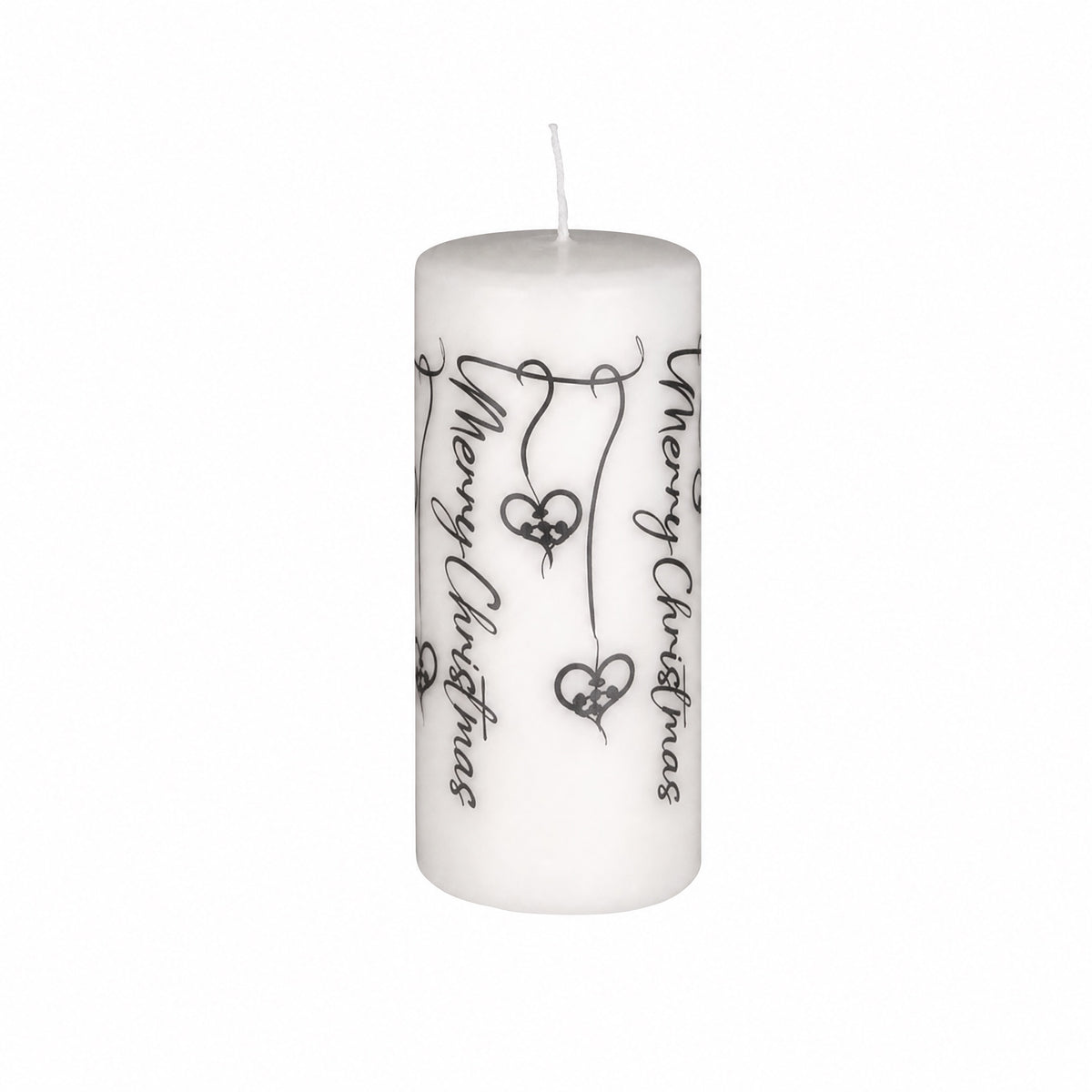 White candle block with motif