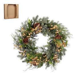 Hanley krans med guldfarvede bær 50 cm i dia