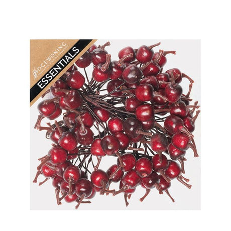 Røde miniæbler på wire