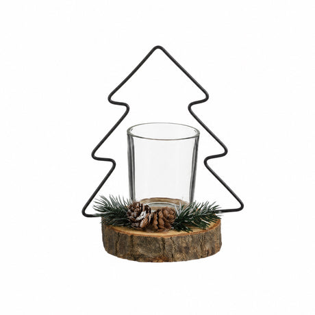 Tealight holder with decoration