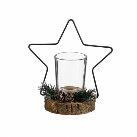 Tealight holder with decoration