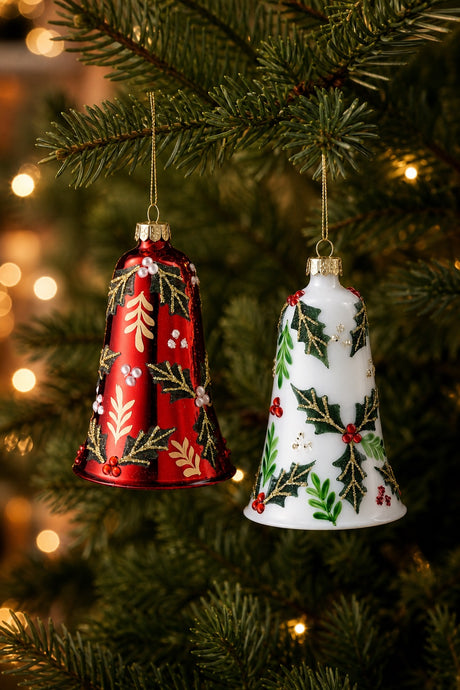Christmas bell with holly
