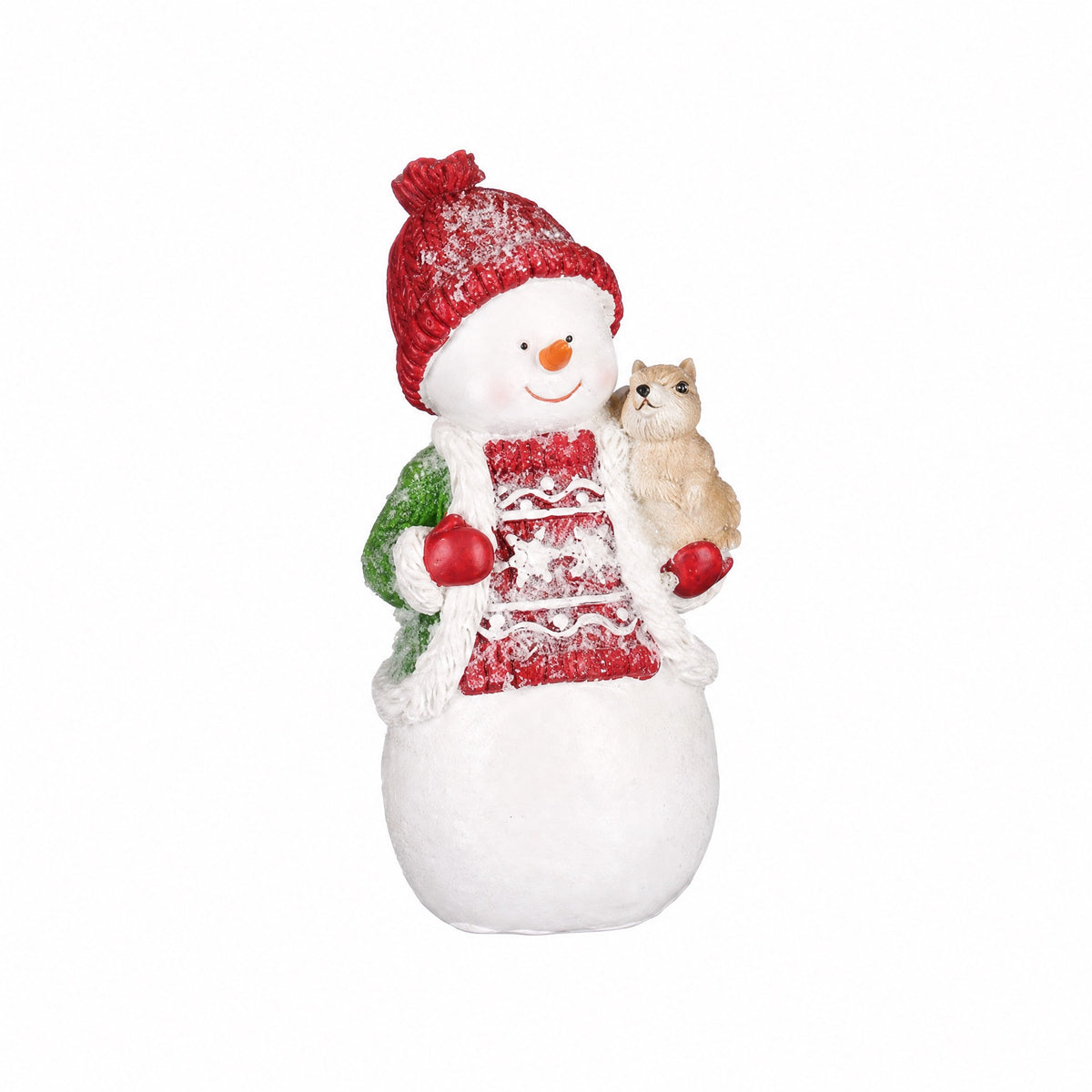 Snowmen with forest animals