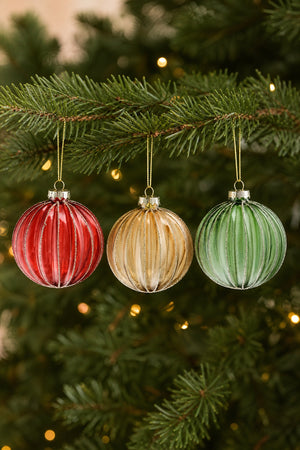 Christmas bauble traffic light 8 cm in diameter