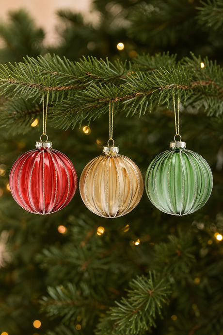 Christmas bauble traffic light 8 cm in diameter
