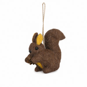 Felt squirrel for hanging