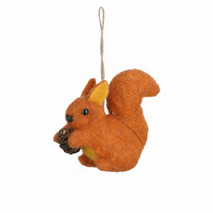 Felt squirrel for hanging