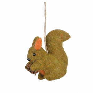 Felt squirrel for hanging