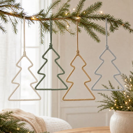 Christmas tree with colored twisted string