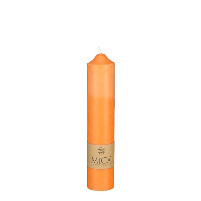 Bloklys 25 cm højt 5 cm i dia orange 