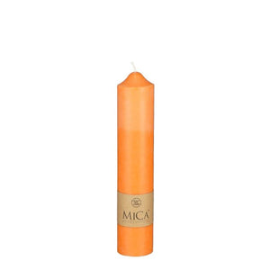 Bloklys 25 cm højt 5 cm i dia orange 
