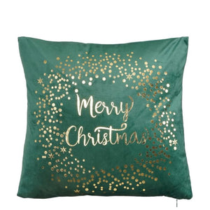 Pyntepude Merry Christmas grøn