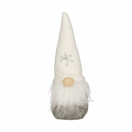 Santa gnome grey and white 17 cm tall