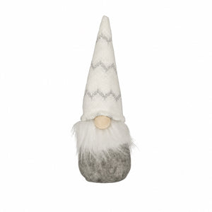 Santa gnome grey and white 17 cm tall