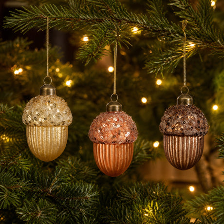 Christmas bauble Acorn 8 cm high