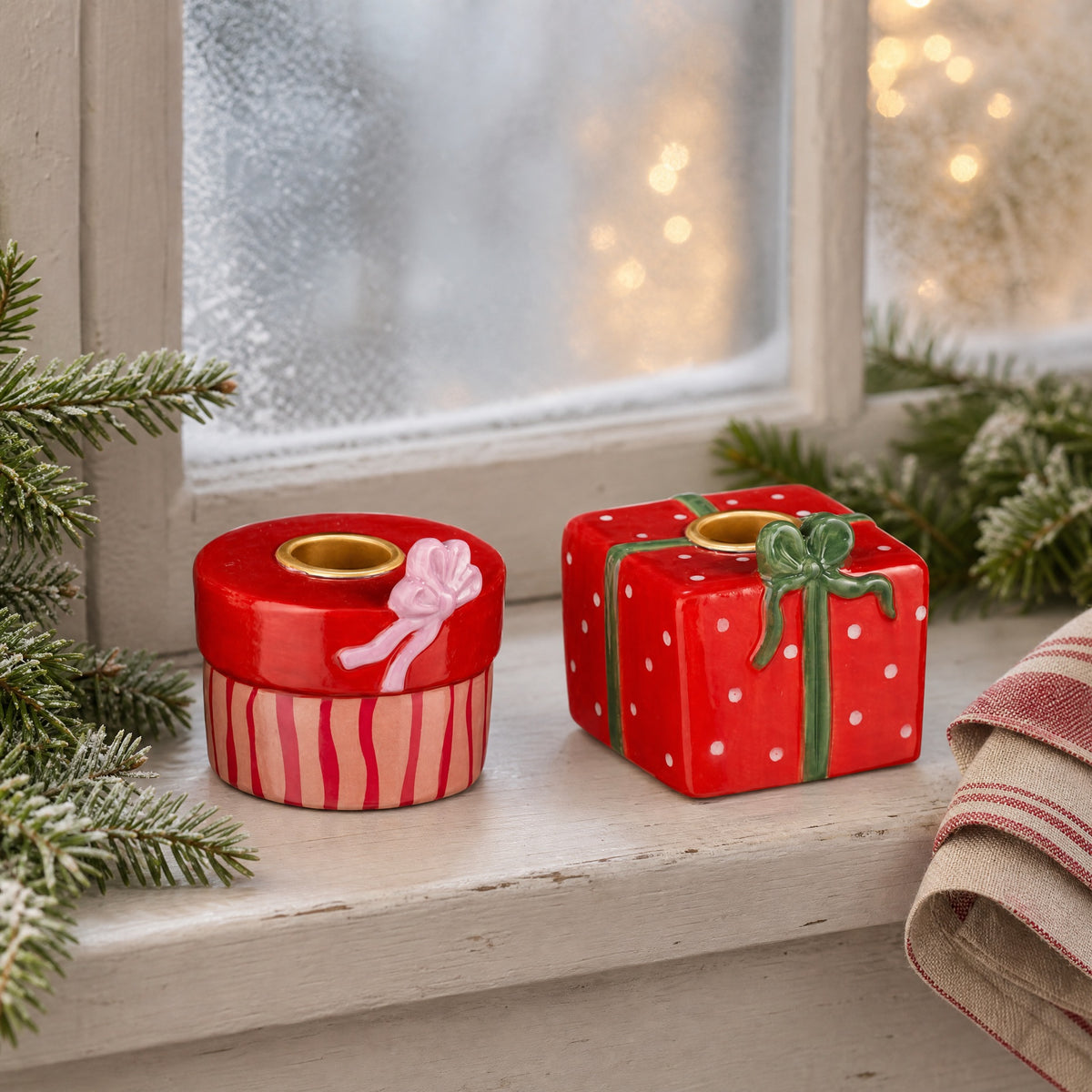 Candlestick gift wrapped