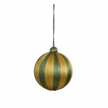 Christmas baubles with stripes 10 cm in diameter