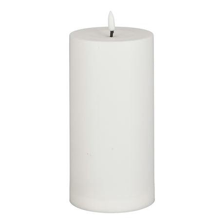 LED pillar candle, 20 cm high, for outdoor use
