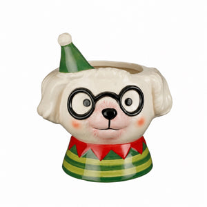 Funny flower pot dog