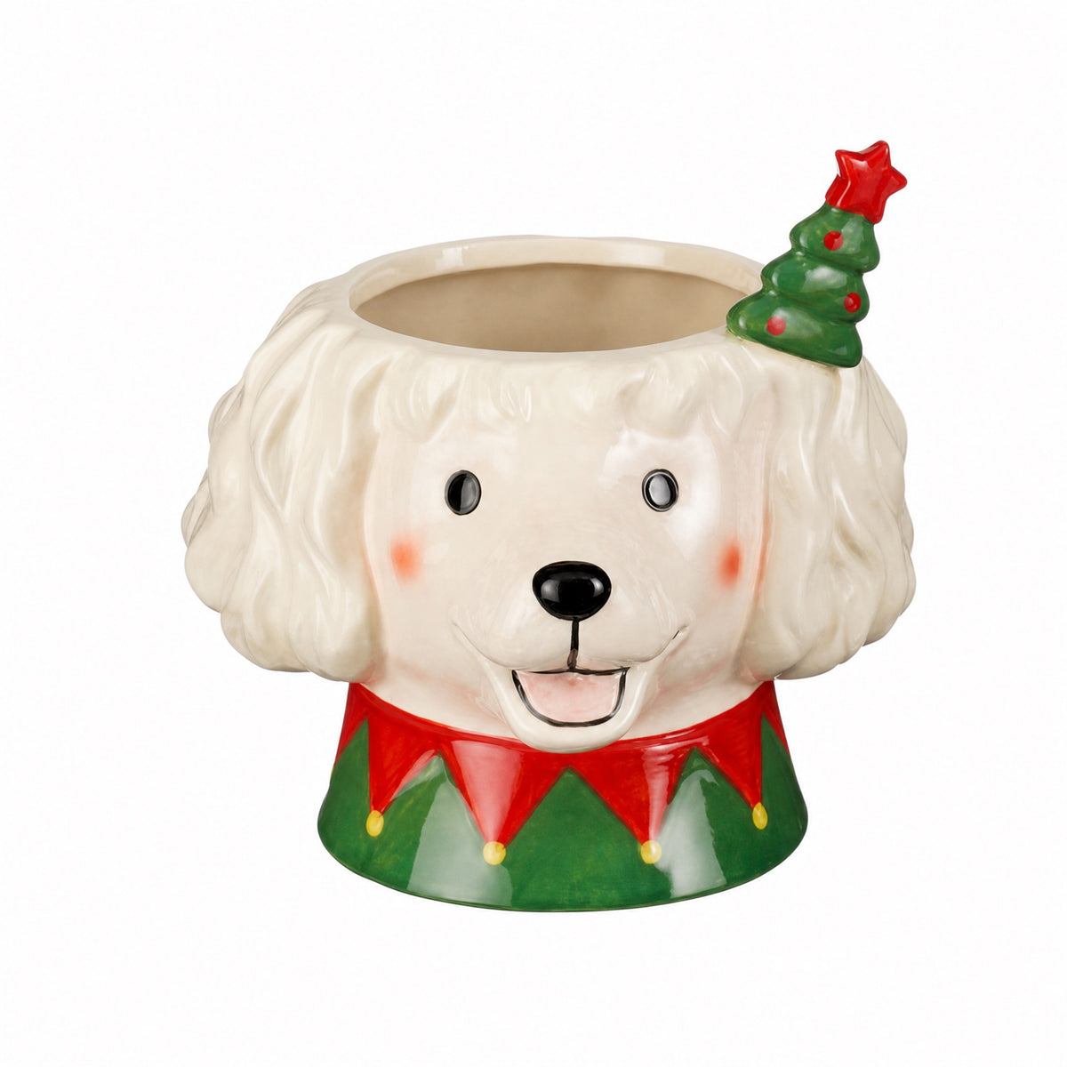 Funny flower pot dog