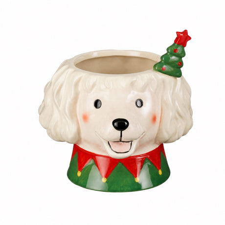 Funny flower pot dog