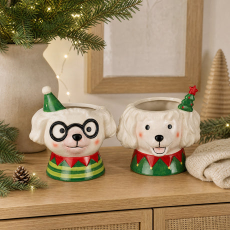 Funny flower pot dog