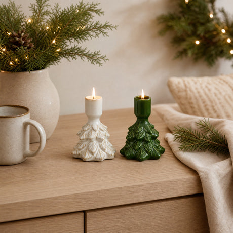 Candlestick fir tree in ceramic