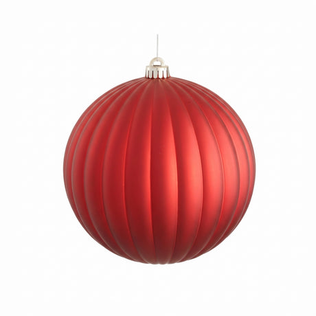 Large Christmas bauble with grooves 20 cm in diameter