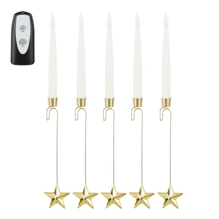 LED-juletræslys med stjerner 5-pak