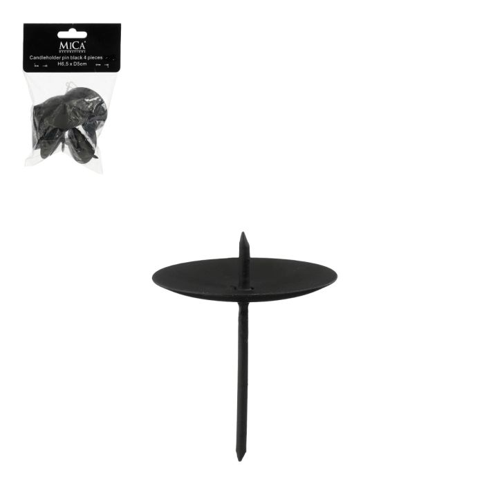 Advent wreath candle holders black 4-pack