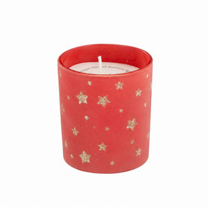 Scented candle with stars