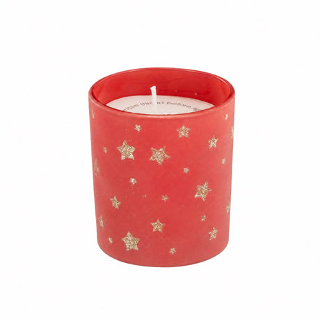 Scented candle with stars