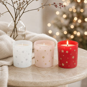 Scented candle with stars