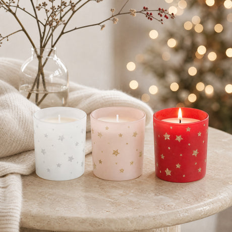 Scented candle with stars