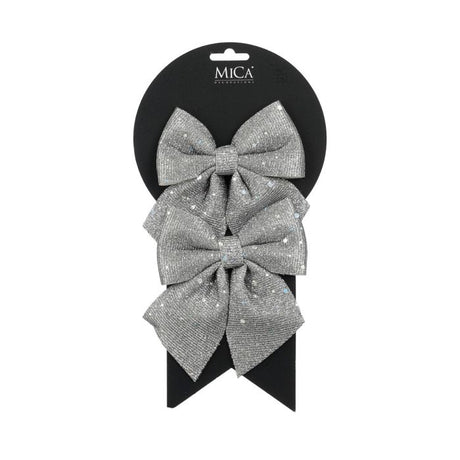 Sølvfarvede sløjfer 2-pak