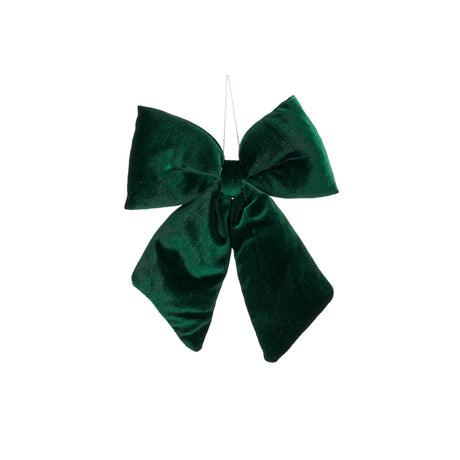 Dark red velvet bow, 20 cm wide, for hanging