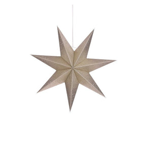 Stjerne champagnefarvet 45 cm i dia