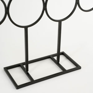 Dekorationsjuletræ sort metal 117 cm højt