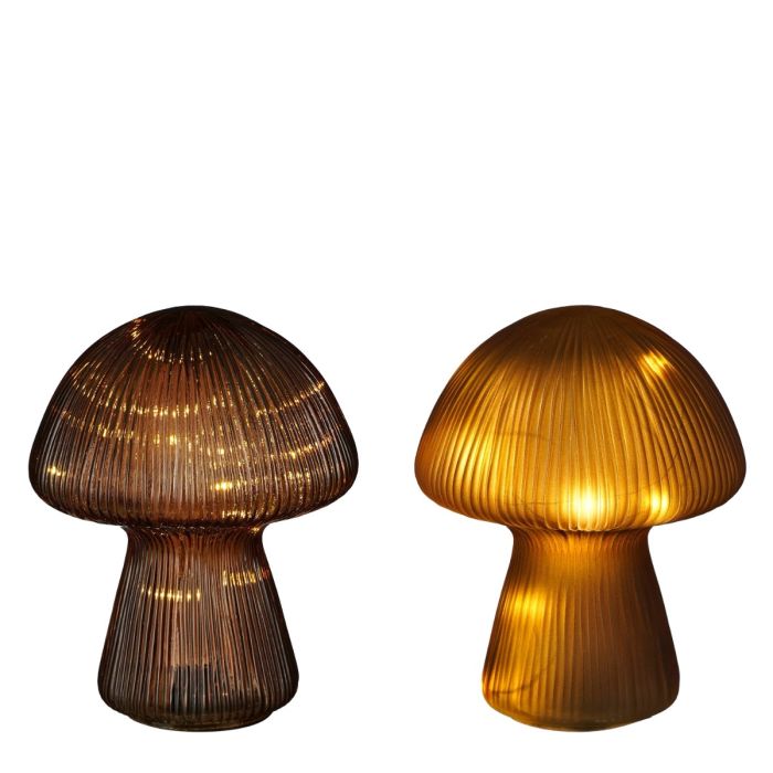 Svamp med lys 20 cm høj