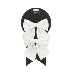 Sløjfer hvide 2-pak