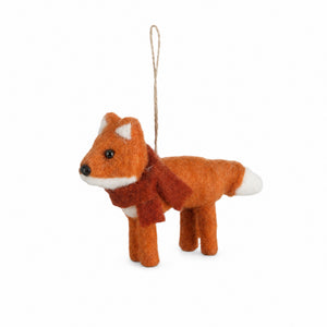 Foxes in felt/wool for hanging