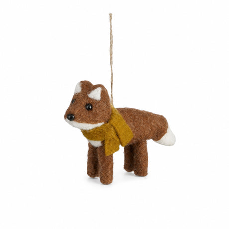 Foxes in felt/wool for hanging