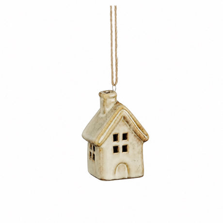 Porcelain hanging houses with 4 front windows