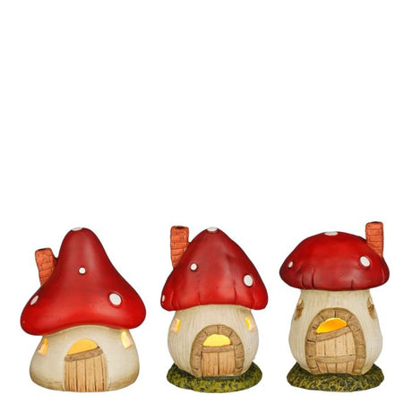 Svampehus med LED-lys 12 cm højt