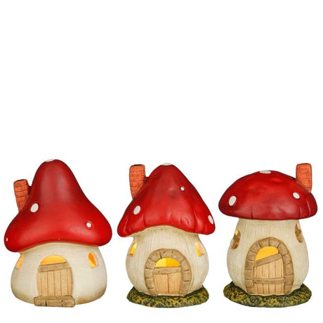 Svampehus med LED-lys 16 cm højt